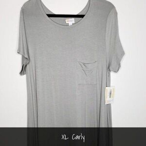 LuLaRoe Carly Dress XL Gray NWT